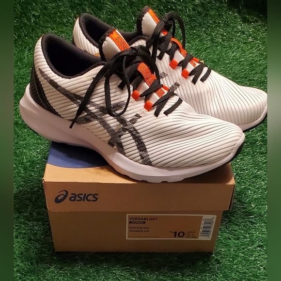 ASICS Versablast White and Black Womens Running Gym Lace Up Sneakers Size 10 - Picture 6 of 9